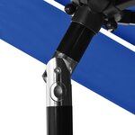 vidaXL Parasol de jardin à 3 niveaux avec mât en aluminium bleu azuré