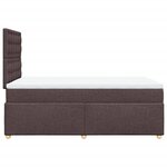 vidaXL Sommier à lattes de lit et matelas marron foncé 120x190cm tissu