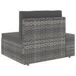vidaXL Salon de jardin 10 Pièces Résine tressée Gris