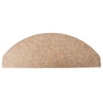 vidaXL Tapis d'escalier autocollants 15 Pièces 65x22 5x3 5 cm Beige