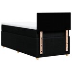 vidaXL Sommier à lattes de lit avec matelas Noir 90x190 cm Tissu