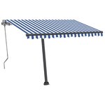 vidaXL Auvent automatique sur pied 350x250 cm Bleu/Blanc