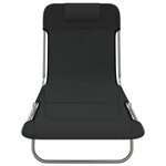 vidaXL Chaises longues pliables lot de 2 noir textilène et acier