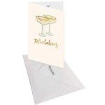 Carte Signature Félicitations - Coupes De Verres - Draeger paris
