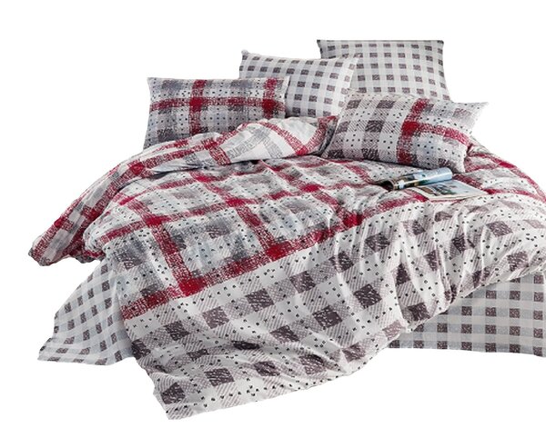 Parure de lit rouge ENZA 240 x 220 cm