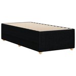 vidaXL Cadre de lit noir simple tissu