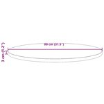 vidaXL Dessus de table rond blanc Ø80x3 cm bois de pin massif