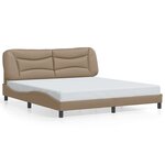vidaXL Cadre de lit sans matelas cappuccino 180x200 cm similicuir