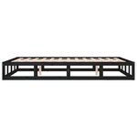 vidaXL Cadre de lit Noir 160x200 cm Bois massif