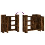 vidaXL Buffet chêne fumé 73 5x35x75 cm bois d'ingénierie