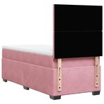 vidaXL Sommier à lattes de lit avec matelas Rose 90x190 cm Velours
