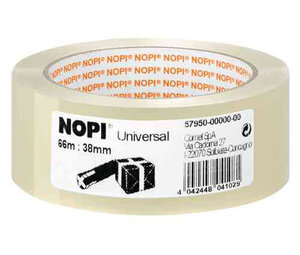 Pack de 6 rubans adhésif universel pour emballage 50 mm x 66 m transparent nopi