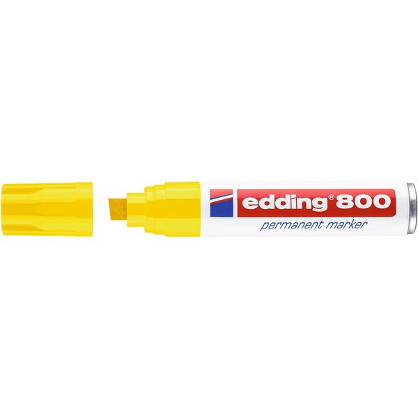 Marqueur Permanent 800 Corps Alu Jaune Pointe Biseautée 4-12 mm EDDING