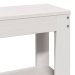 vidaXL Cadre de lit avec tête de lit blanc 135x190 cm bois pin massif