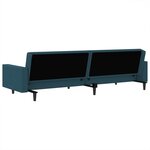 vidaXL Canapé-lit à 2 places Bleu Velours