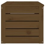 vidaXL Boîte de rangement Marron miel 109x36 5x33 cm Bois massif pin