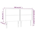 vidaXL Tête de lit à LED Noir 160x5x118/128 cm Velours