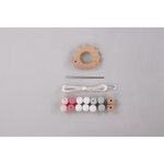 Kit: Anneau Hérisson   rose  17 pces  Boite
