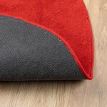 vidaXL Tapis OVIEDO à poils courts rouge Ø 100 cm