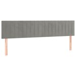 vidaXL Cadre de lit avec tête de lit gris clair 120x190 cm velours