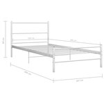 vidaXL Cadre de lit Blanc Métal 100 x 200 cm