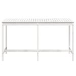 vidaXL Table de jardin blanc 203 5x90x110 cm bois massif de pin