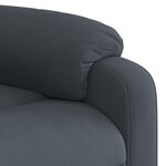 vidaXL Fauteuil de massage inclinable Gris foncé Velours