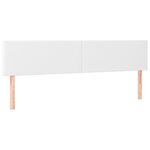vidaXL Sommier à lattes de lit avec matelas Blanc 160x200cm Similicuir