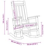 vidaXL Chaise à bascule de jardin Gris clair 70x92x108 cm HDPE