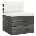vidaXL Salon palette de jardin 2 Pièces avec coussins Bois de pin massif