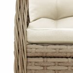 vidaXL Ensemble à manger de jardin et coussins 9 Pièces beige Poly rotin