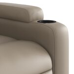 vidaXL Fauteuil inclinable électrique Cappuccino Similicuir