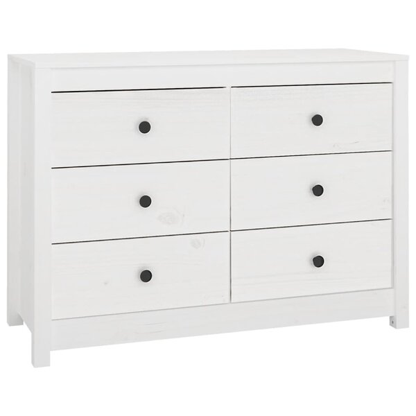 vidaXL Armoire latérale Blanc 100x40x72 cm Bois de pin massif