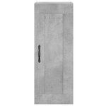 vidaXL Buffet haut Gris béton 34 5x34x180 cm Bois d'ingénierie