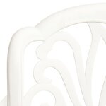 vidaXL Chaises de jardin 2 Pièces Aluminium coulé Blanc
