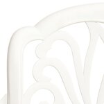 vidaXL Chaises de jardin lot de 2 Aluminium coulé Blanc