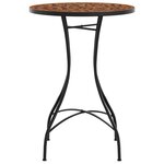 vidaXL Table de bistro mosaïque terre cuite Ø50x70 cm céramique
