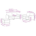 vidaXL Ensemble de canapés 3 Pièces avec coussins marron velours