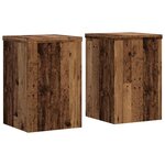 vidaXL Supports pour plantes 2 Pièces vieux bois bois d'ingénierie