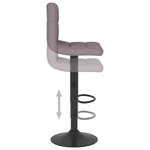 vidaXL Tabourets de bar lot de 2 taupe tissu