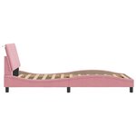 vidaXL Cadre de lit sans matelas Hanko rose 100x200 cm velours