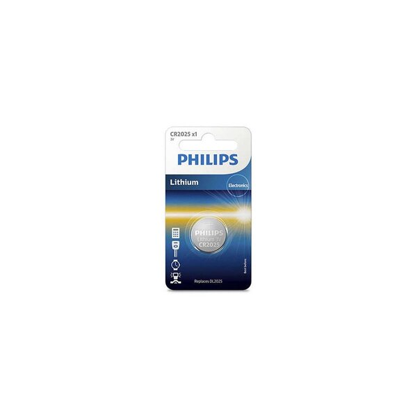 Piles Bouton Longlife 3.0v Coin 1-blister (20.0 X 2.5) Philips - Cr2025/01b