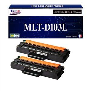 T3AZUR - 2x Toners compatibles avec Samsung MLTD103L D103L pour Samsung SCX-4705ND SCX-4726FN SCX-4727FD SCX-4728FD SCX-4728FW SCX-4729FD SCX-4729FW SCX-4729FWX