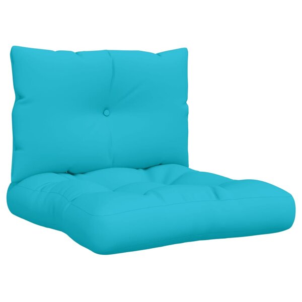 vidaXL Coussins de palette lot de 2 turquoise tissu Oxford