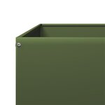 vidaXL Lit surélevé de jardin vert olive 100x100x25 cm acier