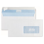 Lot de 500: enveloppe commerciale fsc vélin extra-blanc auto-adhésive sans fenêtre 80 g/m² raja 110x220 mm