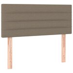 vidaXL Sommier à lattes de lit avec matelas Taupe 90x200 cm Tissu