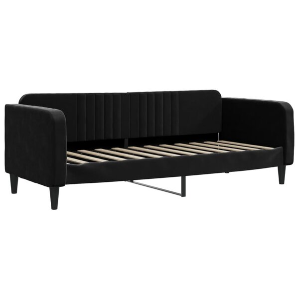 vidaXL Lit de repos noir 80x200 cm velours