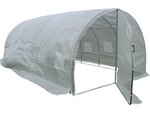 Serre tunnel de jardin avec porte "Mimosa" - 180 g/m² - 18 m² - 6 x 3 x 2 m