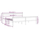 vidaXL Cadre de lit Marron miel Bois de pin massif 200x200 cm